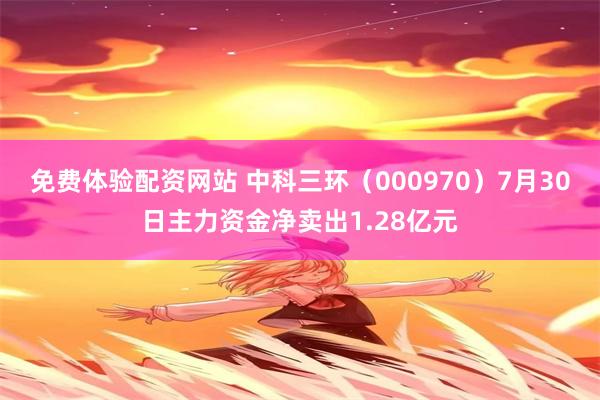 免费体验配资网站 中科三环（000970）7月30日主力资金净卖出1.28亿元