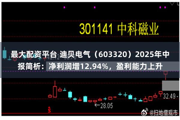 最大配资平台 迪贝电气（603320）2025年中报简析：净利润增12.94%，盈利能力上升
