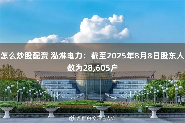 怎么炒股配资 泓淋电力：截至2025年8月8日股东人数为28,605户