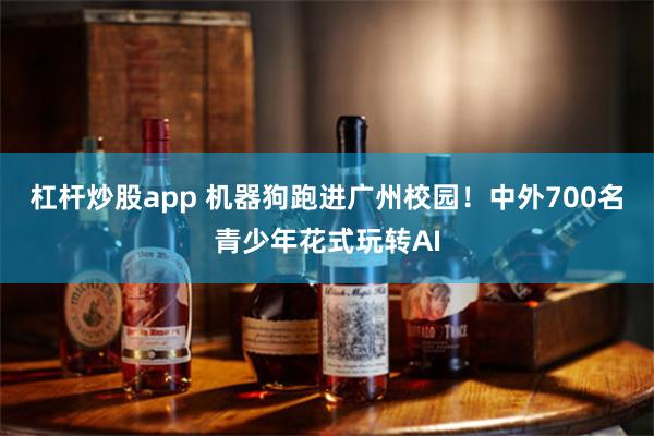 杠杆炒股app 机器狗跑进广州校园!中外700名青少年花式玩转AI