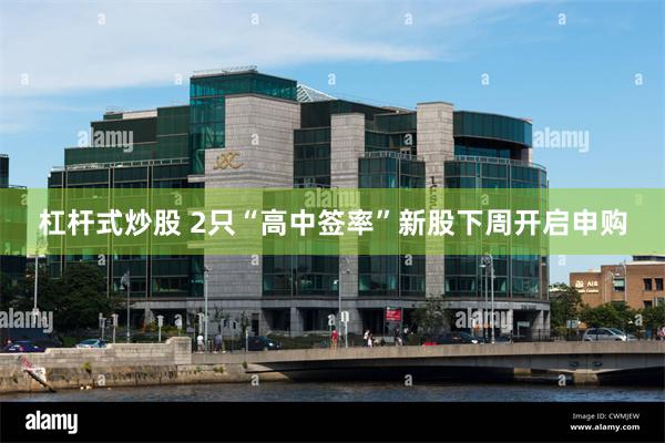 杠杆式炒股 2只“高中签率”新股下周开启申购