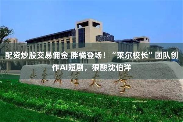 配资炒股交易佣金 胖橘登场！“莱尔校长”团队创作AI短剧，狠酸沈伯洋
